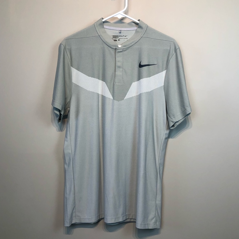 New Nike Modern Fit Gray Golf Shirt Size Large